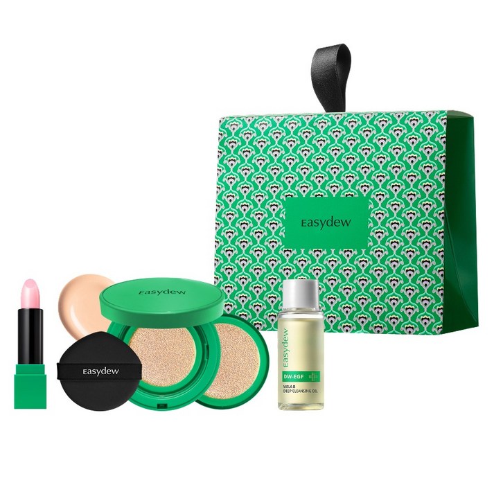 이지듀 기미쿠션 선물세트, 1세트, 립스틱 + 쿠션 + 클렌징 오일