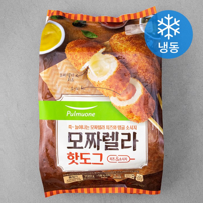 풀무원 모짜렐라 핫도그 냉동, 80g, 9개입, 1개