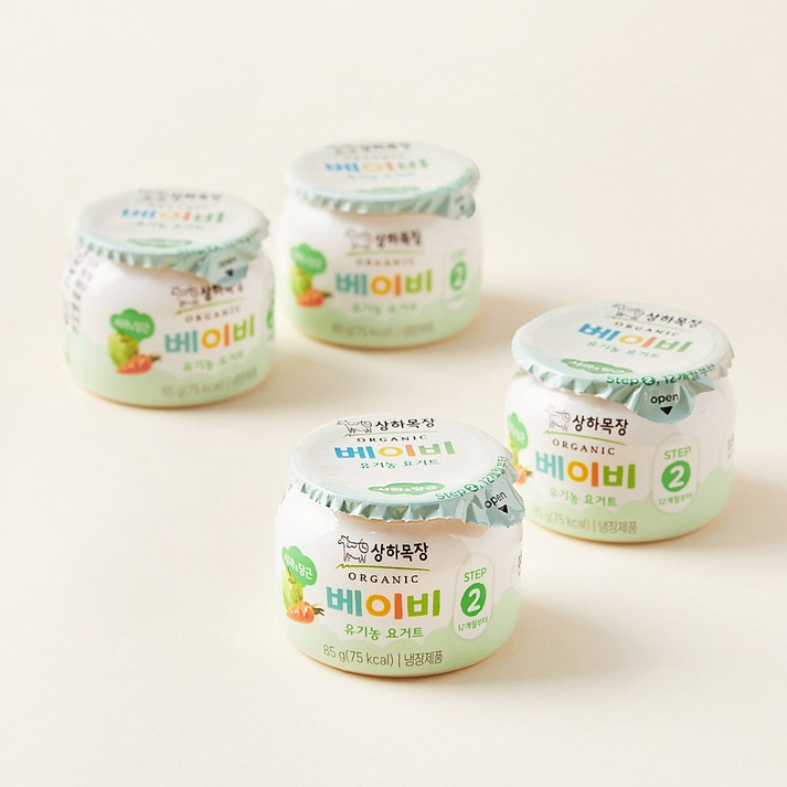 상하목장 베이비 유기농 요거트 사과당근, 85g, 4개입