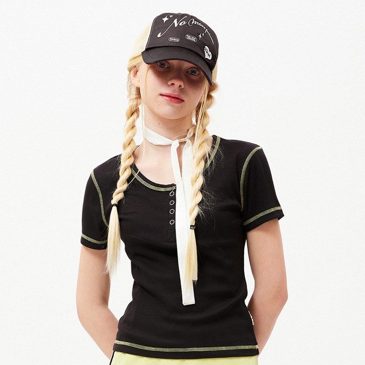 키르시 여성용 CHERRY CAP SLEEVE T SHIRT 키르시 여성용 CHERRY CAP SLEEVE T SHIRT