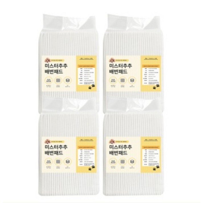 미스터추추 강아지 배변패드 45g, 50개입, 4개