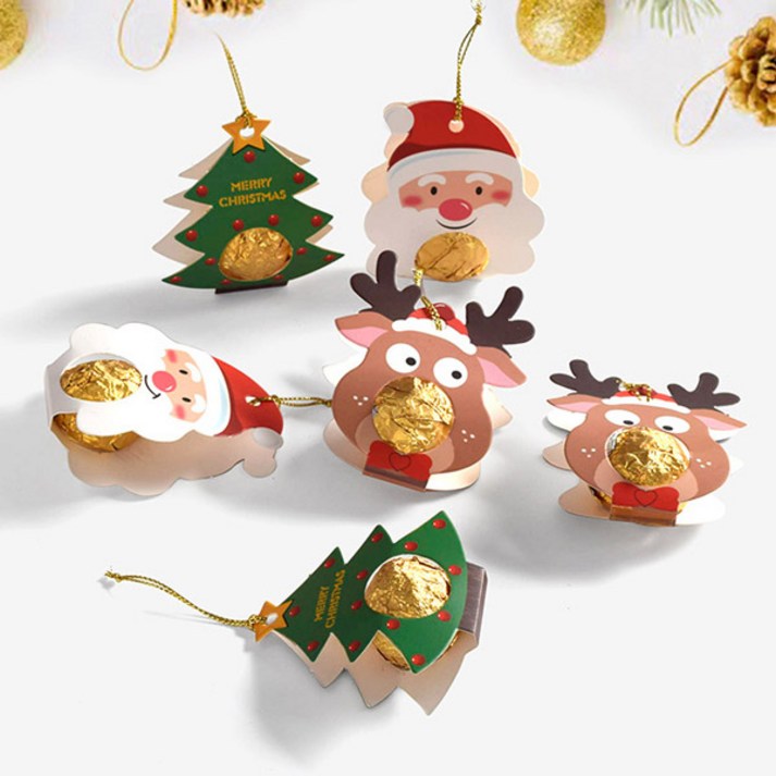 80.크리스마스 사탕페이퍼 초콜릿 트리장식 포장3P