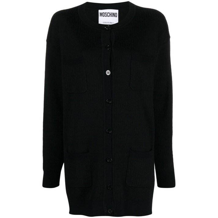 모스키노 모노그램 자카드 가디건