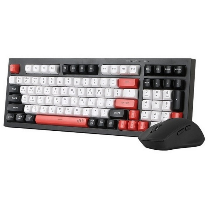 지클릭커 오피스프로 WMK50 사일런스 M 98 무선 키보드 마우스 세트, 일반형, Poker, WMK50