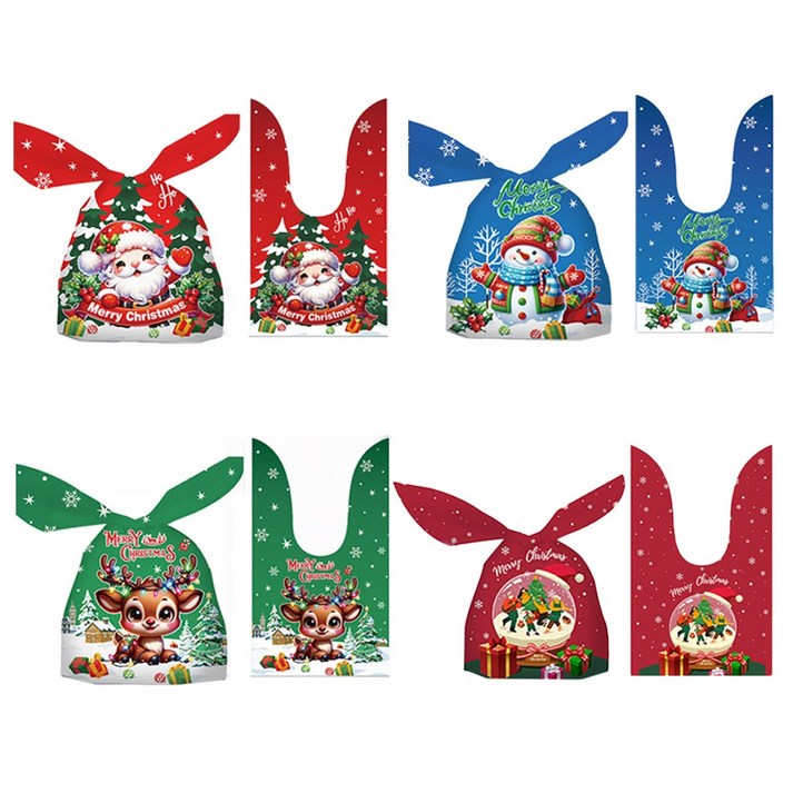 바이유즈 크리스마스 보자기 선물포장 봉투, 40개, 럭셔리