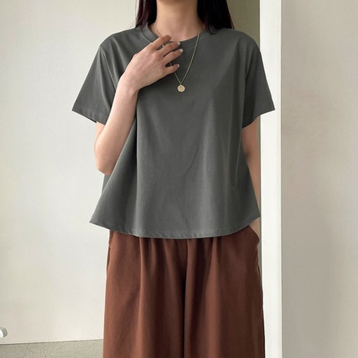 [어반프랑] 해리 코튼 플레어 a라인 훌티셔츠