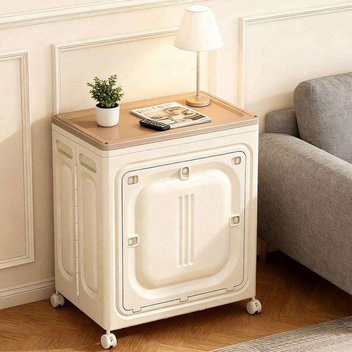 대용량 접이식 리빙박스 다용도 이동식 폴딩 박스 이불 옷 보관용 수납장 156L
