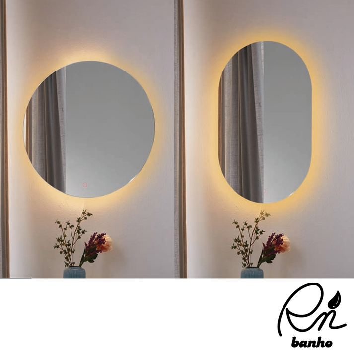 삼성 LED 벽걸이 욕실 카페 매장 옷장 거실 인테리어 원형 타원형 간접 조명 거울, 01. LED 원형 거울 20221213