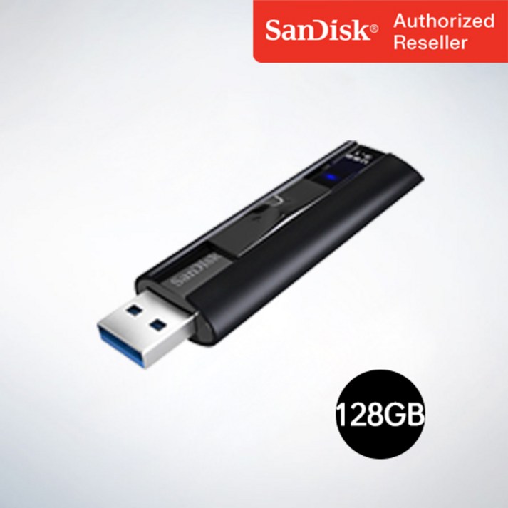 샌디스크익스트림 샌디스크 USB 메모리 Extreme Pro 익스트림 프로 솔라드 스테이트 플래쉬 USB 3.2 CZ880 128GB