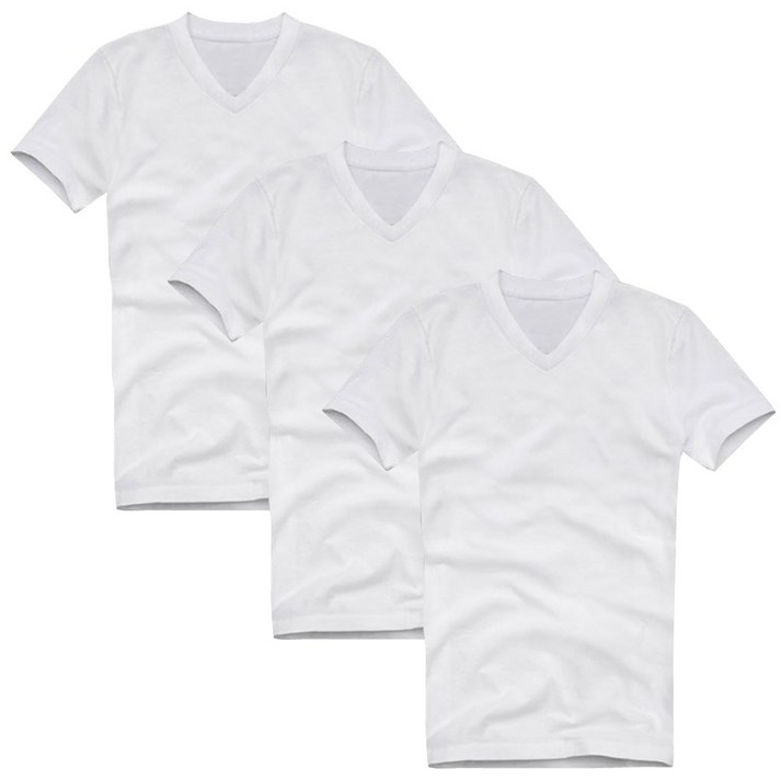 더폴베이 남여공용 브이넥 반팔 티셔츠 3PACK 더폴베이 남여공용 브이넥 반팔 티셔츠 3PACK