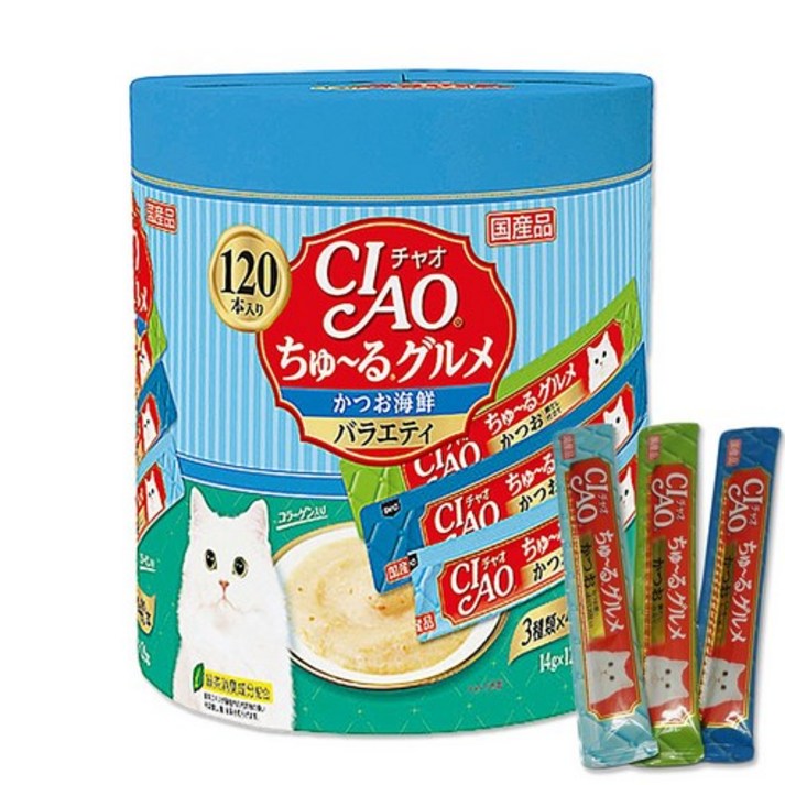 챠오츄르 고양이 구루메 버라이어티 스틱 120p