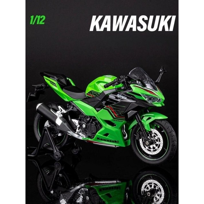 112 가와사키 ninja400 오토바이 모델 시뮬레이션 합금 닌자 오토바이 다이캐스트