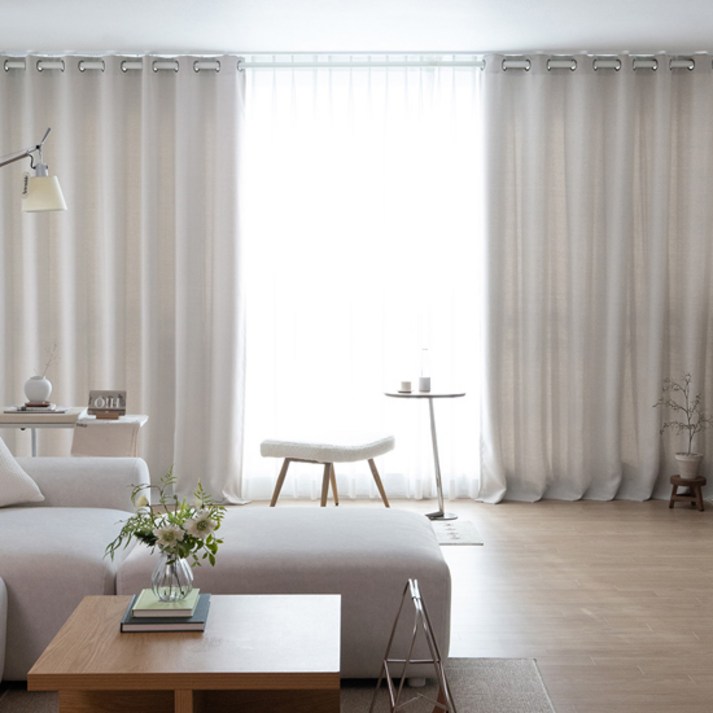 애프터홈 프롬 양면 아일렛 비침없는 빛차단 단열 암막커튼 2P 세트