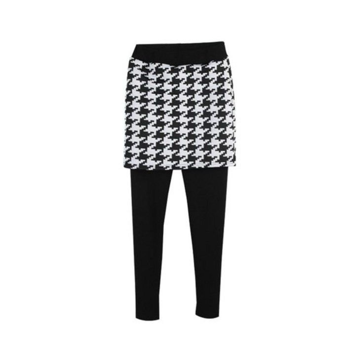 4부치마레깅스 여성 밍크퍼 4부 체크 치마레깅스 1P 겨울 치랭스