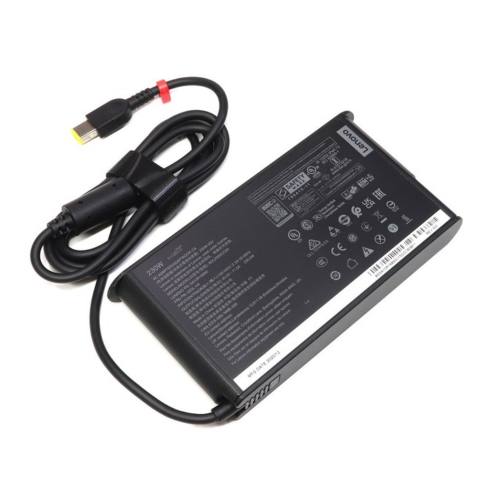 LENOVO 정품 20V 11.5A 230W 슬림팁 어댑터 4X20E75115 ThinkPad P70 Legion7 15IMHg05(#81YU) 충전기, 1개