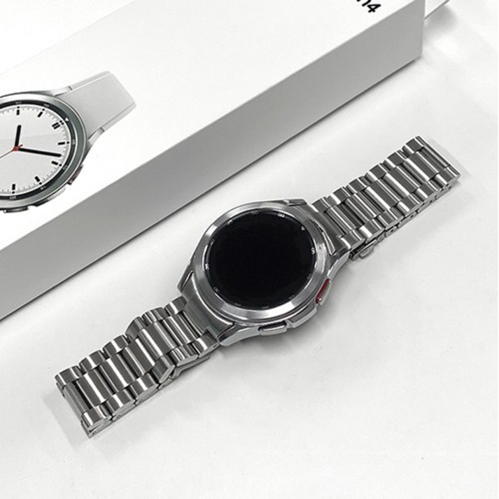 지바 갤럭시 워치 6 5 4 전용 클래식 날개형 메탈 스트랩 버전2 40mm 42mm 44mm 46mm 호환 가능 가죽 실리콘 슬림