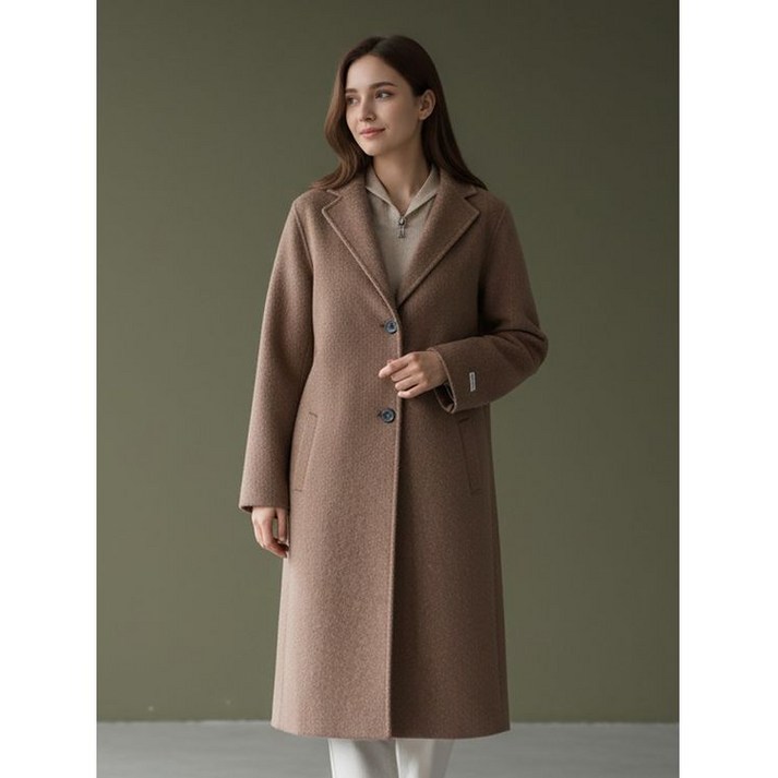 샤트렌 슬림 핏 너치카라 핸드메이드 코트HCDWCT101 509658