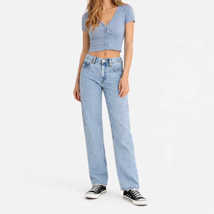 국내배송리바이스 여성 청바지 로우프로 연청 데님팬츠