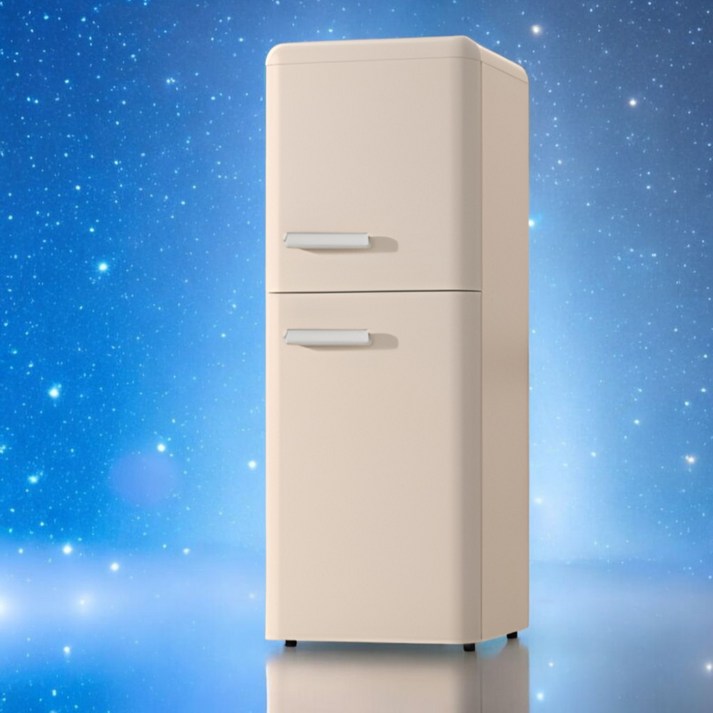파인더하우스 1등급 가정용 사무실 원룸 레트로 무소음 2도어 미니 냉장고