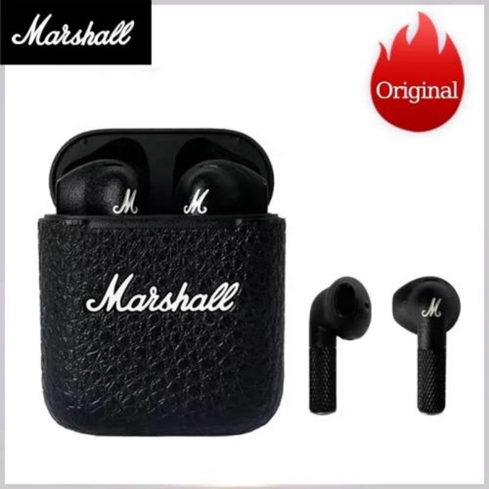 블루투스스피커 Marshall MINOR III 휴대용 무선 헤드폰 HIFI 사운드 블루투스 이어폰 충전 케이스 포함 스포츠 세미 인이어 블루투스스피커 Marshall MINOR III 휴대용 무선 헤드폰 HIFI 사운드 블루투스 이어폰 충전 케이스 포함 스포츠 세미 인이어