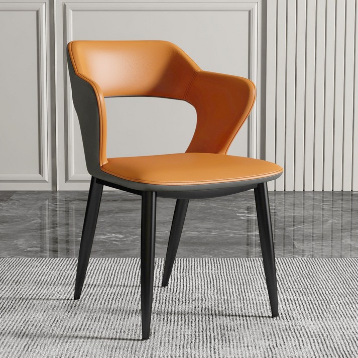 북유럽 라이트 럭셔리 식탁 의자, 오렌지 [기술 천] 20221214