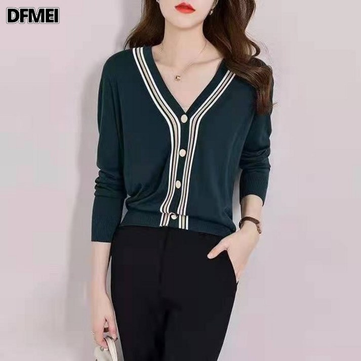 페이퍼먼츠 여성용 쓰리웨이 브이넥 니트 오피스 가디건 01629