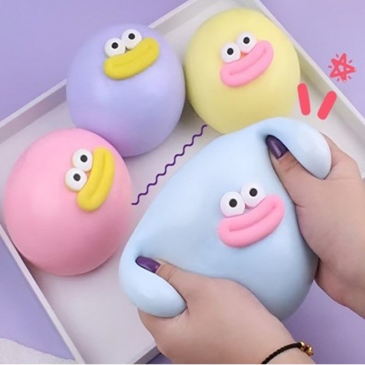 4개세트 KC인증 빌리네집 대왕 빵떡말랑이 동글 구름 왕 말랑이 스트레스볼