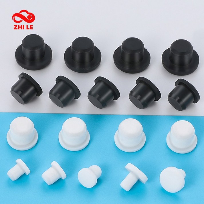 방진 스토퍼 고무 씰 캡 내열성 실리콘 원형 솔리드 플러그 너트 구멍 덮는 고무 플러그 씰링 엔드
