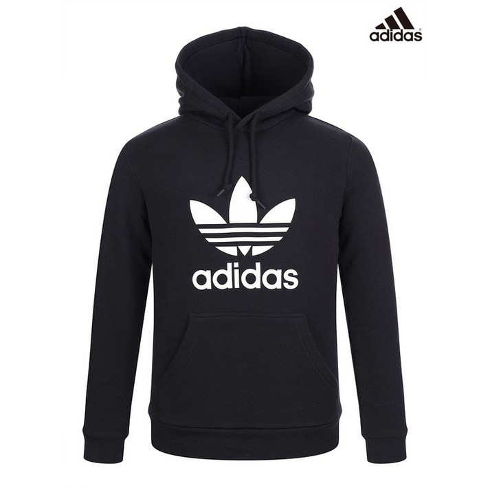 아디다스 adidas 남성 블랙 오리지널 빅로고 후드티셔츠 아디다스 adidas 남성 블랙 오리지널 빅로고 후드티셔츠