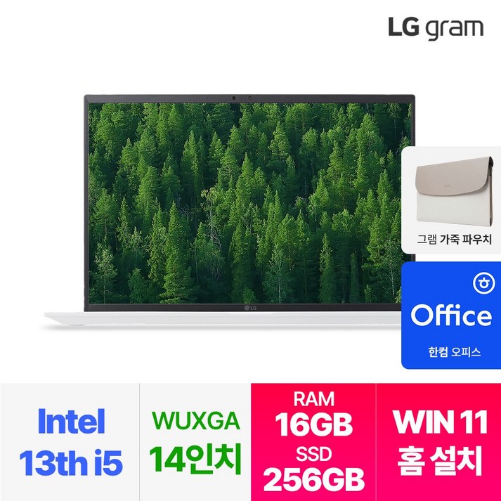 LG전자 최신 그램 14인치 인텔 i5 13세대 윈도우11 16GB 256GB, 14ZD90RU-GX56K, WIN11 Home, 16GB, 256GB, 화이트
