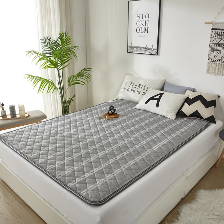 곰표한일 탄소 전기요 전기장판 원적외선 매트, 그레이