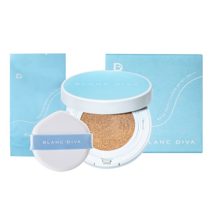 블랑디바 워터벨벳 쿠션 팩트 본품리필, 20호 로지