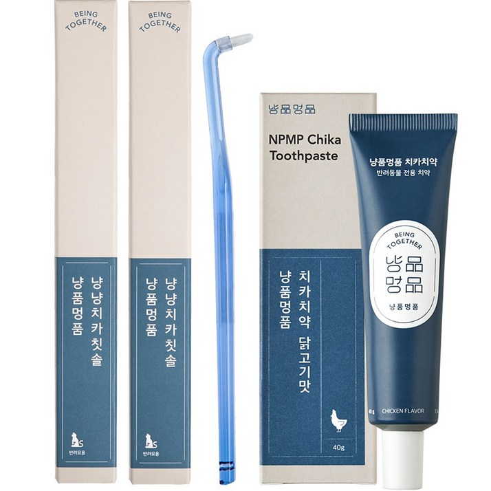 냥품멍품 냥냥 고양이 치카칫솔 2p 치카치약 닭고기맛 냥품멍품 냥냥 고양이 치카칫솔 2p 치카치약 닭고기맛