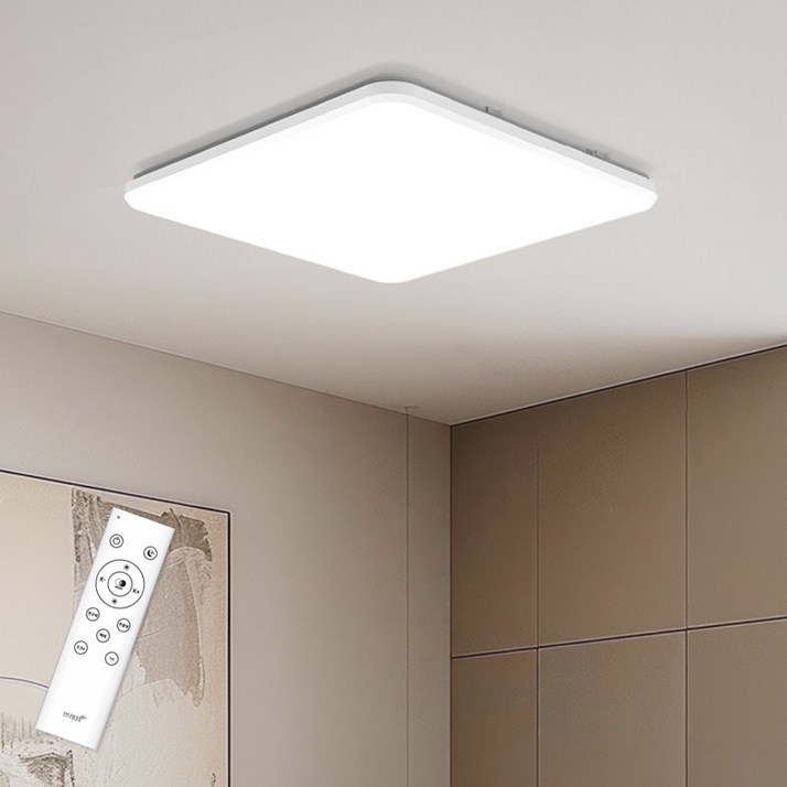 번개표 스마트컨트롤 사각 방등 디밍 LED55W  리모컨