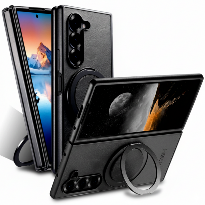 폰디 갤럭시 Z폴드 맥세이프 각도조절 거치대 가죽 케이스