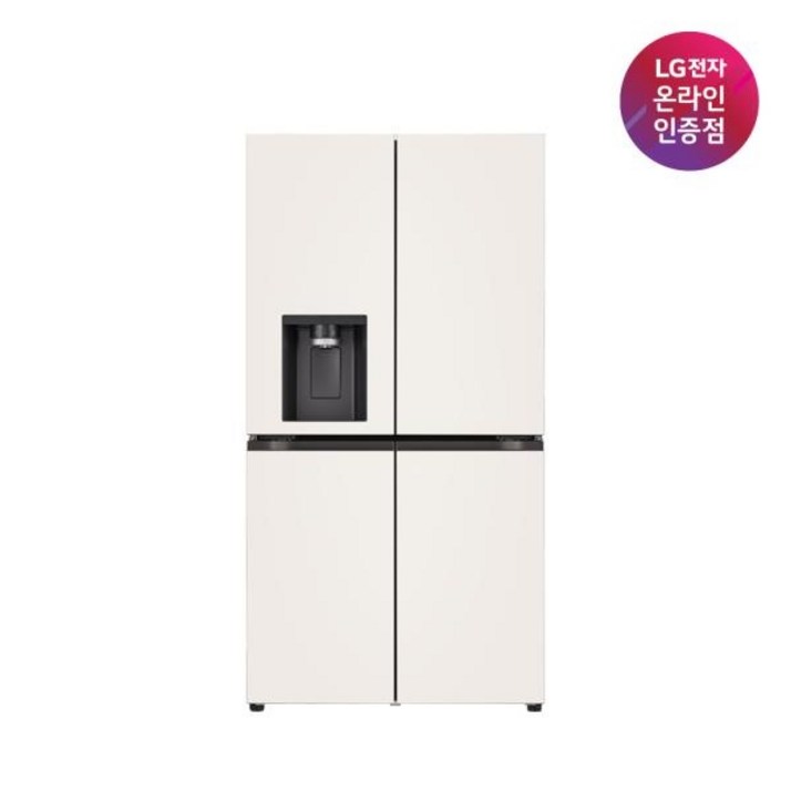 (LG전자) DIOS(디오스) 오브제컬렉션 STEM 얼음정수 4도어 냉장고 820L (베이지/베이지/J825MEE042)
