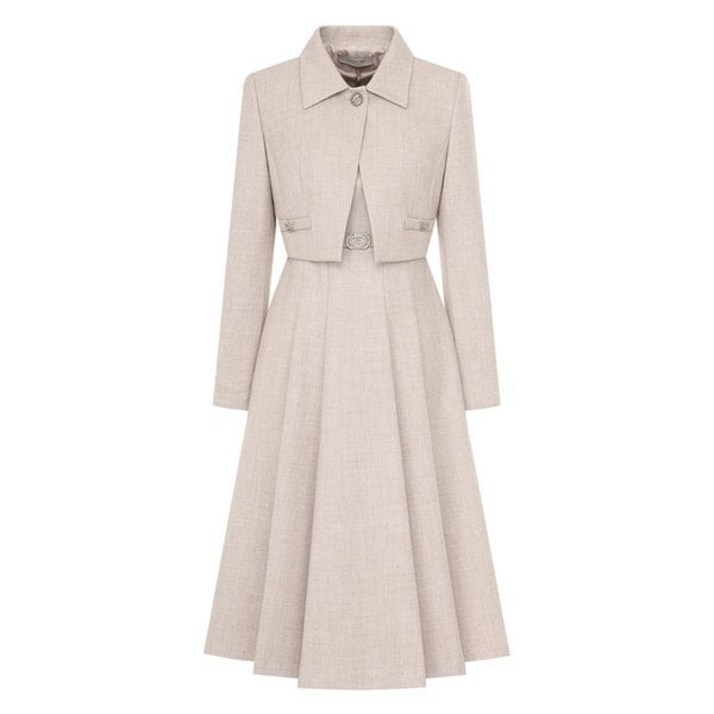 [백화점판] 케네스레이디 인기 [BYLYNN] 크롭 자켓 플리츠 원피스 세트 EWPA3100 하객룩 데이트룩