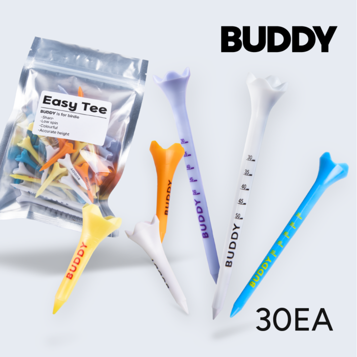 BUDDY플라스틱 컬러 숏티 롱티 골프 티꽂이 티샷티 티 tee