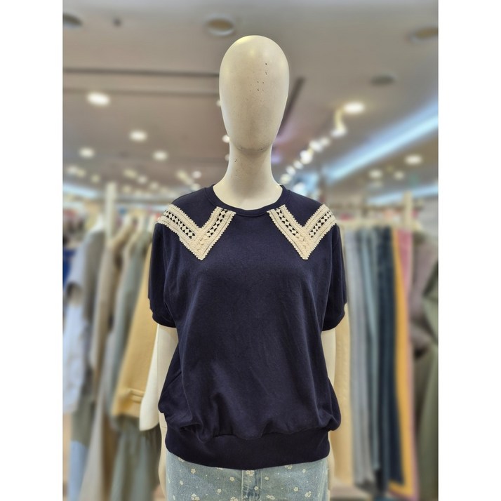 부루앤쥬디  레이스 카라 반팔 맨투맨 BBKORDTG502A