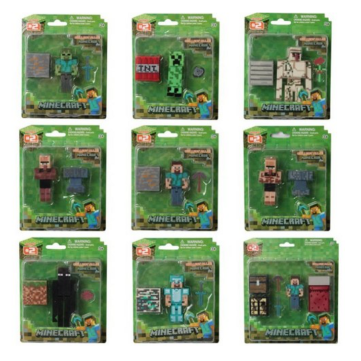 Minecraft 마인크레프트 장난감 피규어 소리나는 빛나는 피규어세트