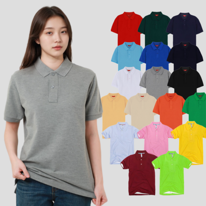 특가솔리드 반팔 국내생산 주문폭주 재입고 카라넥 파스텔 컬러 빅사이즈 S-4XL 까지