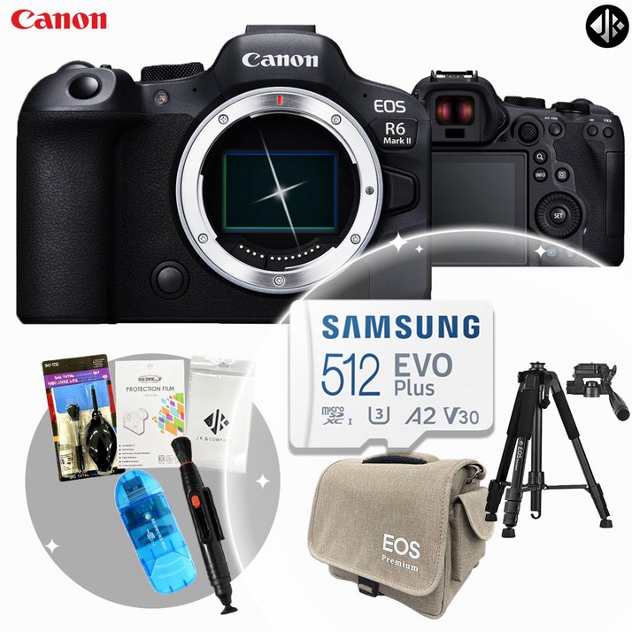 포토리뷰이벤트 캐논 EOS R6 Mark II BODY  512GB 악세사리 8종 패키지 WJK