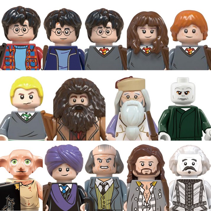 해리포터 호환블럭 브릭미니피규어 시리즈 07  캐릭터 14종 호그와트 마법학교 취미수집장식컬렉션용 커스텀 호환 블록피겨 컬렉션, 1개, HP0715. 해리포터 캐릭터 14종로켓
