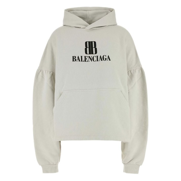 발렌시아가 벌룬 소매 로고 후디