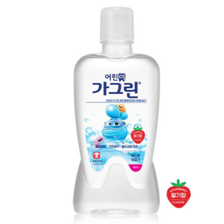 가그린 어린이용 구강세정제 딸기향 이미지 랜덤발송, 380ml, 3개
