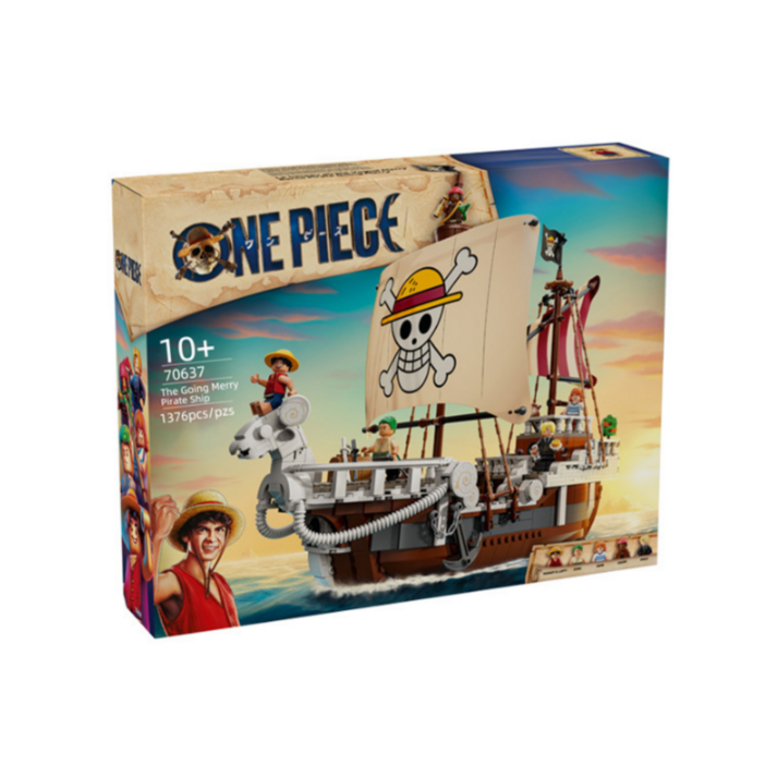 블록 장난감 레고 호환블록 원피스 고잉 메리호 해적선 루피 조로 나미 우솝 상디 쵸파 로빈 프랑키 브룩 징베, 1개, 혼합색상