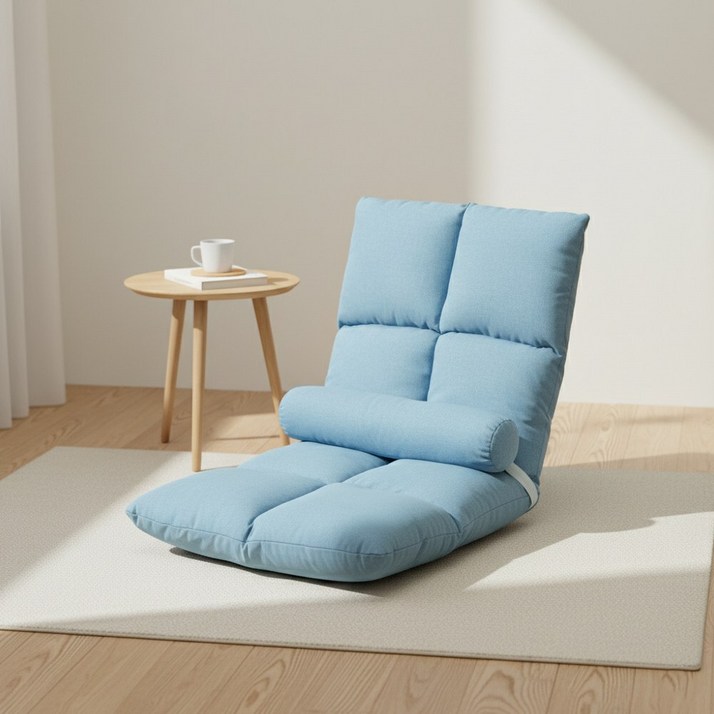 디프 5단 각도조절 1인용 패브릭 쇼파 등받이 학생 좌식의자