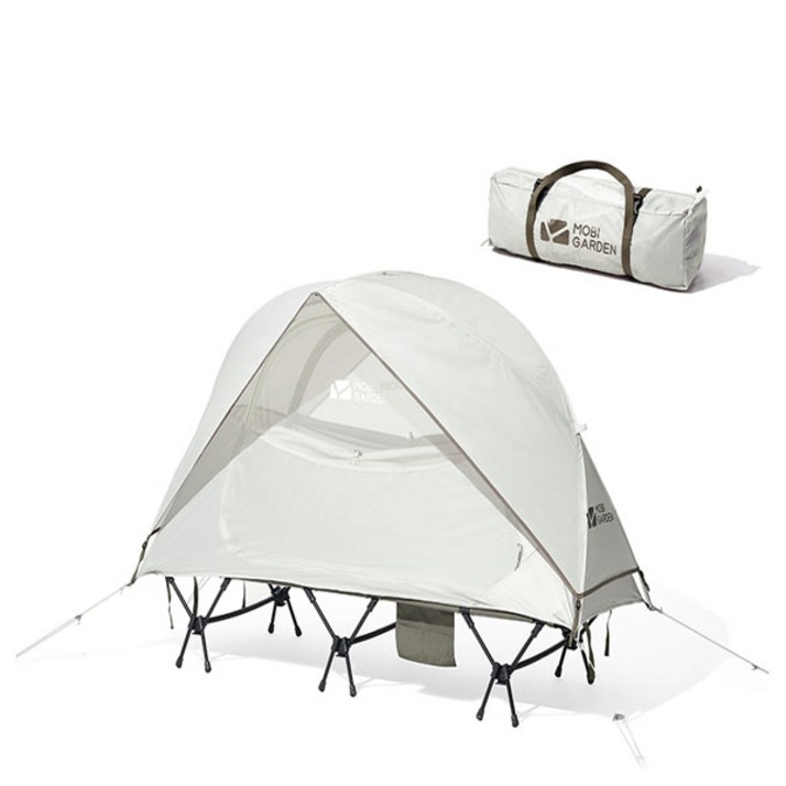 모비가든 경량 야전 침대 텐트 1인용 스노우화이트