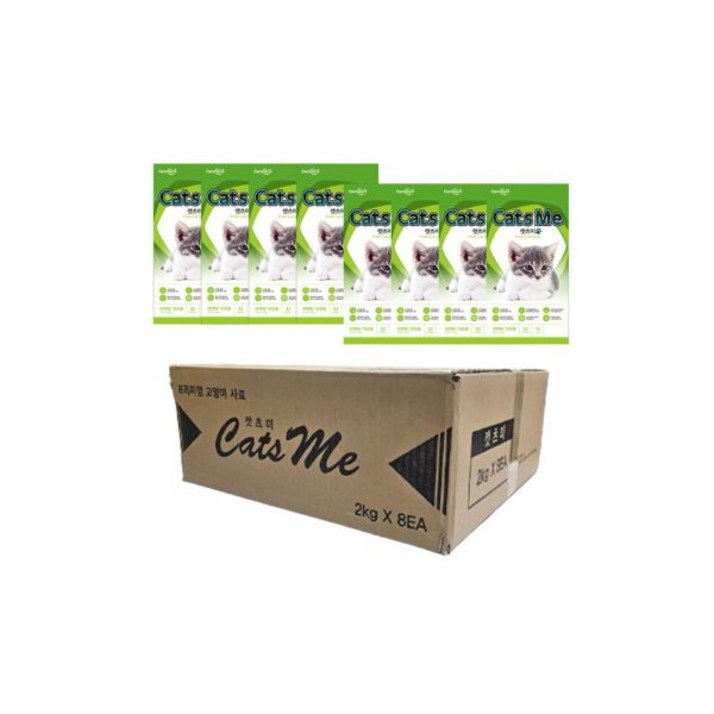 팜스코 캣츠미 2kgX8개 (16kg) 1박스 소분 포장 길냥이 길고양이사료 고양이밥, 닭, 2kg, 8개