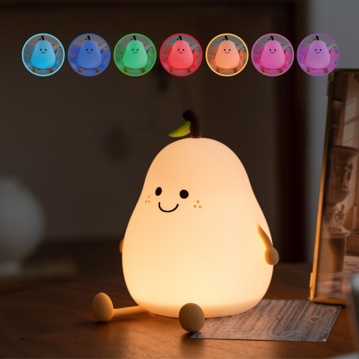 풀라스 7색 타이머 LED 무드등 수면등 수유등, 화이트